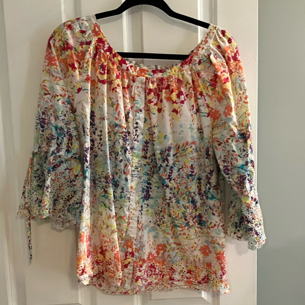 Westbound Floral Blouse with Multicolor Design